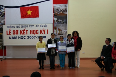 Danh sách học sinh được khen thưởng trong học kỳ I - năm học 2007-2008