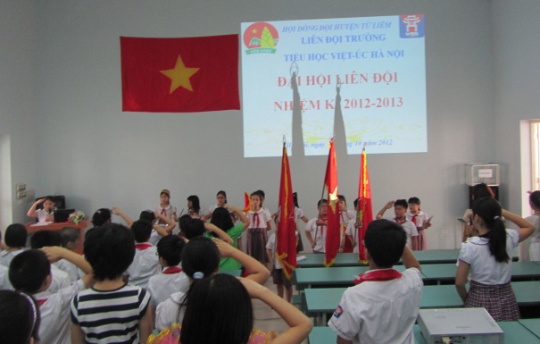 Đại hội Liên đội của Trường Tiểu học Việt-Úc Hà Nội