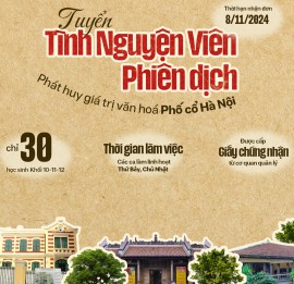 Tuyển Tình nguyện viên Phiên dịch - Phát huy giá trị văn hoá Phố cổ Hà Nội