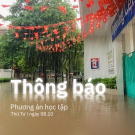 Thông báo phương án học tập Thứ Tư ngày 08.10