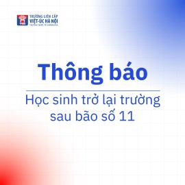 Thông báo học sinh trở lại trường sau bão số 11