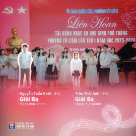 VASers toả sáng tài năng Piano tại sân chơi nghệ thuật dành cho học sinh của Phường Từ Liêm
